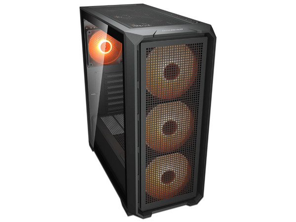 Gabinete Cougar MX600 Air Pro, Mid Tower, E-ATX, Panel de Cristal Templado, 6 Ventiladores ARGB Incluidos, No Incluye Fuente de Poder. Color Negro.