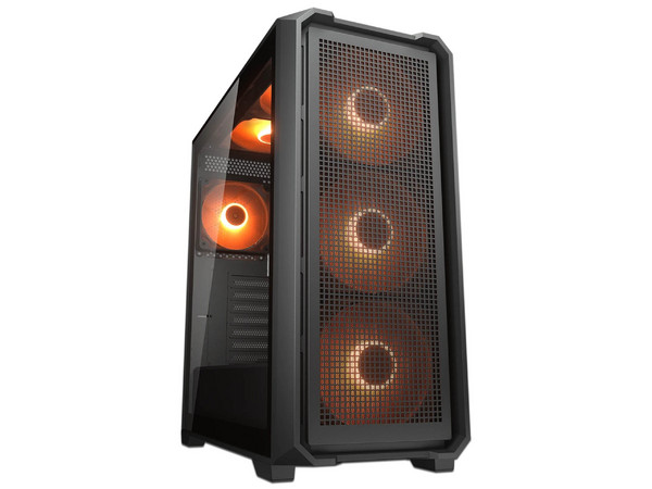 Gabinete Cougar MX600 Air Pro, Mid Tower, E-ATX, Panel de Cristal Templado, 6 Ventiladores ARGB Incluidos, No Incluye Fuente de Poder. Color Negro.