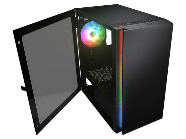 Gabinete Cougar Purity RGB, Mini Tower, Micro-ATX, No Incluye Fuente de Poder. Color Negro.