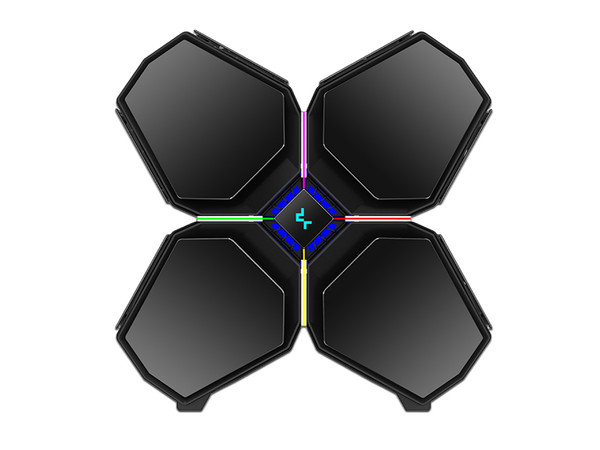 Gabinete Gamer DeepCool Quadstellar Infinity, Full Tower, E-ATX, RGB, (No incluye fuente de poder). Color Negro.