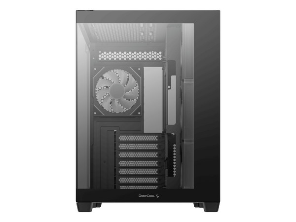 Gabinete DeepCool CG530 4F, ITX, Negro, ARGB, Sin Fuente, Panel de Cristal.