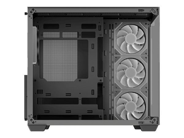 Gabinete DeepCool CG530 4F, ITX, Negro, ARGB, Sin Fuente, Panel de Cristal.