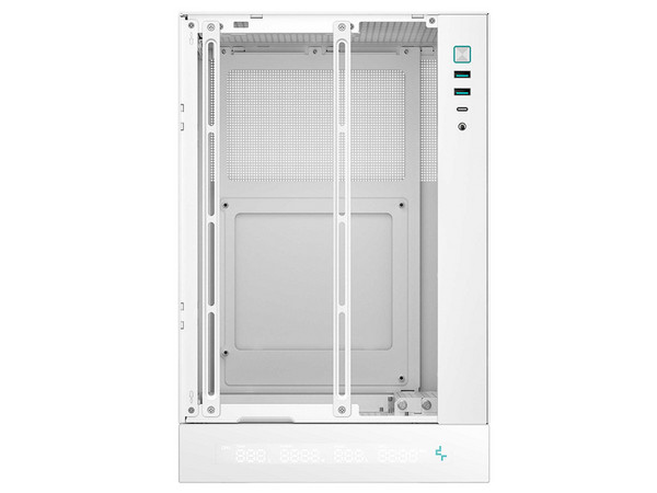 Gabinete DeepCool CH170 Digital, Blanco, ARGB, ITX, Cristal Templado, Sin Fuente.