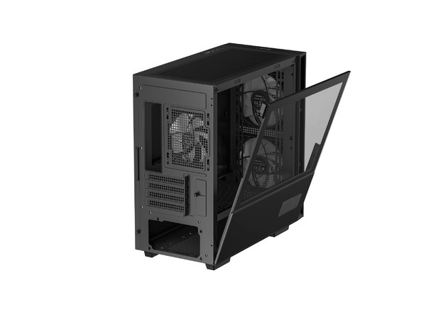Gabinete DeepCool CH360 DIGITAL, Micro ATX, Pantalla Digital, ARGB (sin fuente de poder). Color Negro.
