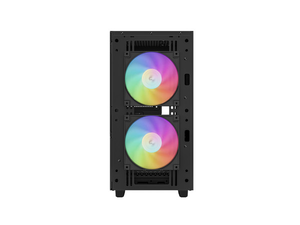 Gabinete DeepCool CH360 DIGITAL, Micro ATX, Pantalla Digital, ARGB (sin fuente de poder). Color Negro.