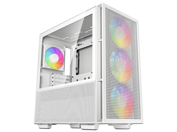 Gabinete DeepCool CH560, E-ATX, ARGB (sin fuente de poder). Color Blanco.
