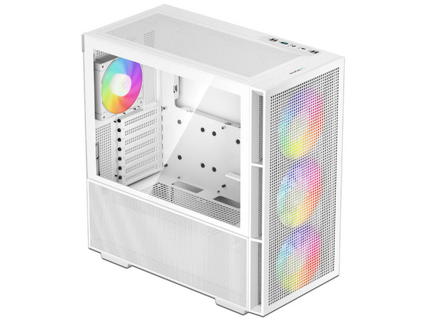 Gabinete DeepCool CH560, E-ATX, ARGB (sin fuente de poder). Color Blanco.
