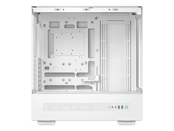 Gabinete Deepcool CH690 Digital, Mid Tower, Micro ATX, Pantalla Digital, Panel de Cristal Templado, Sin Fuente de Poder. Color Blanco.