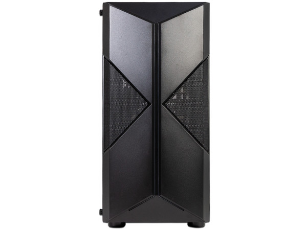 Gabinete EAGLE WARRIOR Delta 3306 Negro, ATX, Mid Tower, Tira RGB frontal,  (sin fuente de poder).