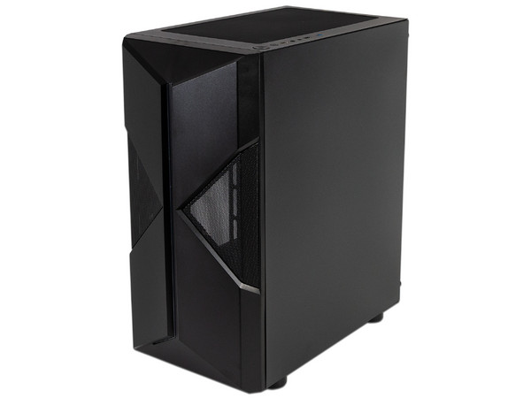 Gabinete EAGLE WARRIOR Delta 3306 Negro, ATX, Mid Tower, Tira RGB frontal,  (sin fuente de poder).