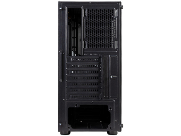 Gabinete EAGLE WARRIOR Delta 3306 Negro, ATX, Mid Tower, Tira RGB frontal,  (sin fuente de poder).