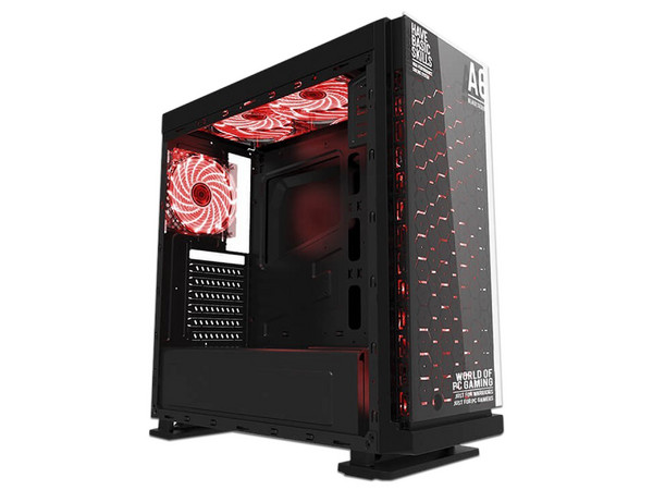 Gabinete EAGLE WARRIOR Blade A6, ATX, (sin fuente de poder). Color Rojo.