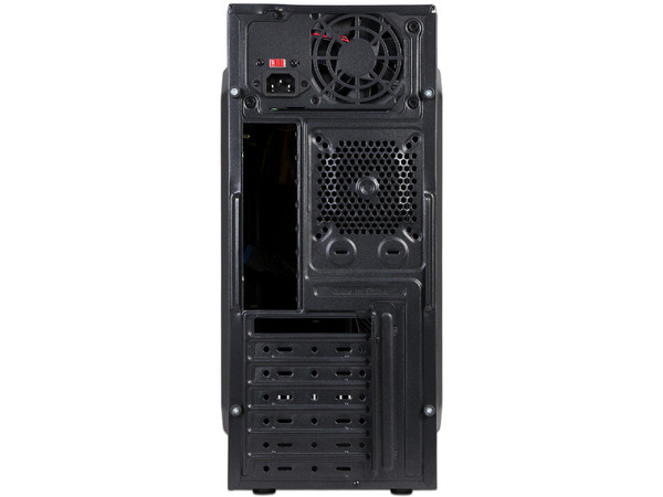 Gabinete ATX Evotec EV-1004 ATX con fuente de 600W. Color Negro.
