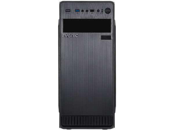 Gabinete ATX Evotec EV-1004 ATX con fuente de 600W. Color Negro.