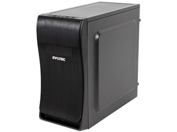 Gabinete Evotec EV-1014, Micro-ATX, Fuente de Poder de  600 W, Color Negro.