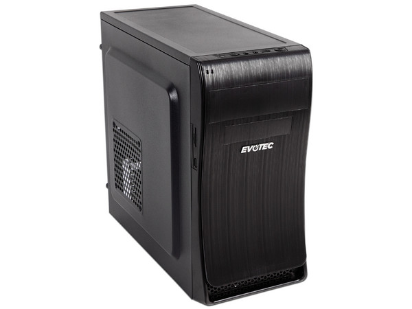 Gabinete Evotec EV-1014, Micro-ATX, Fuente de Poder de  600 W, Color Negro.