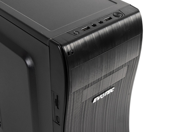 Gabinete Evotec EV-1014, Micro-ATX, Fuente de Poder de  600 W, Color Negro.