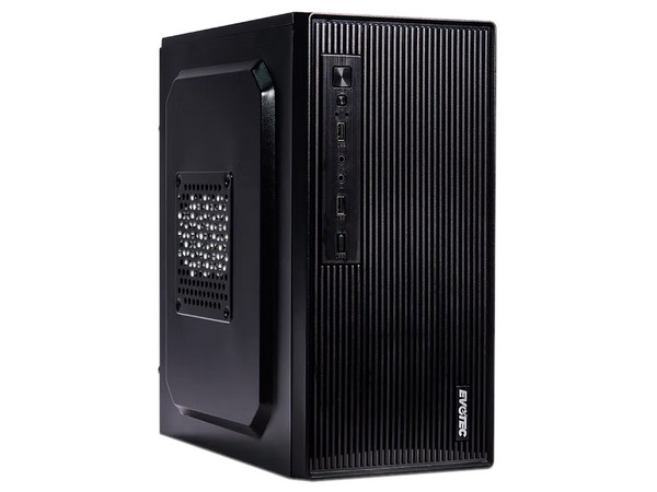 Gabinete EVOTEC EV-1023, Mini-ATX, Incluye Fuente de Poder de 500W. Color Negro.
