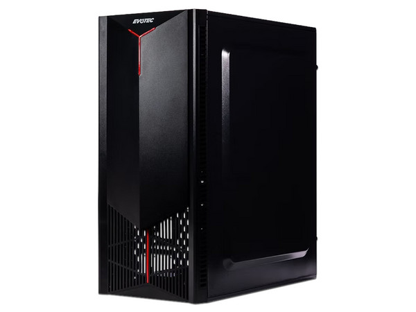 Gabinete EVOTEC EV-1025, Micro-ATX, Incluye Fuente de Poder de 500W, 2 Puertos USB 3.0. Color Negro.