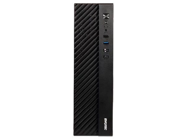 Gabinete Slim EVOTEC Toledo EV-1026, Formato Micro-ATX, Incluye Fuente de Poder de 500W, Diseño compacto y eficiente.
