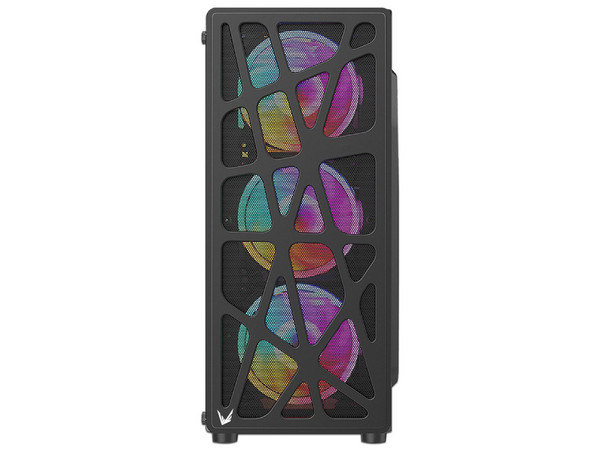 Gabinete Gamer Formula Mana, Mid-Tower, ATX, Ventiladores 4 x 120mm, (No incluye fuente de poder), Color Negro.