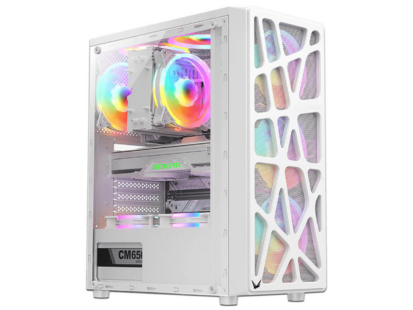 Gabinete FORMULA MANA, Mid Tower, ATX, Incluye 4 Ventiladores de 120mm, No Incluye Fuente de Poder. Color Blanco.