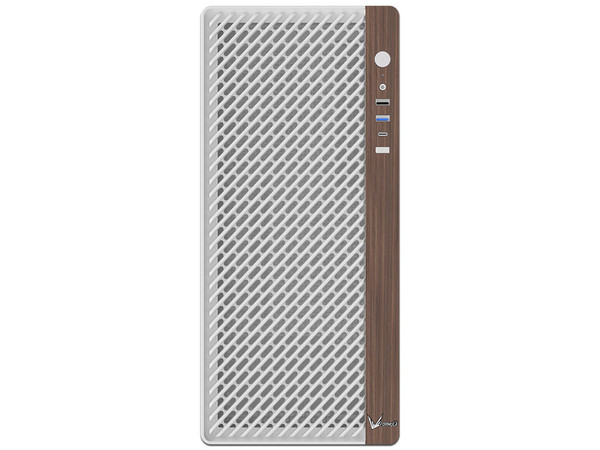 Gabinete FORMULA TIMBERLINE V3, Mid Tower, Incluye 3 Ventiladores de 120mm, Frontal con Madera, No Incluye Fuente de Poder. Color Blanco.