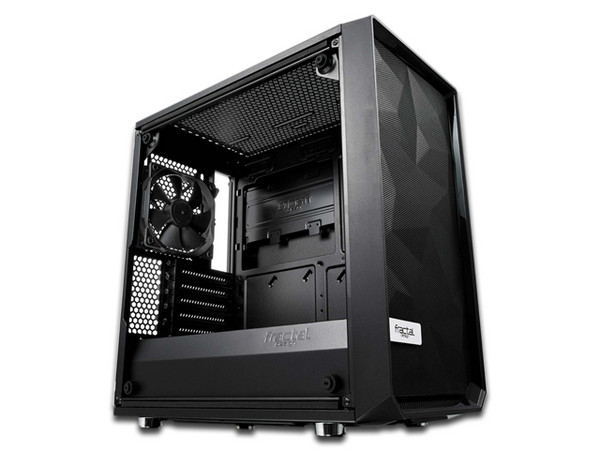 Gabinete Fractal Design Meshify C Mini Dark TG, Micro-ATX. Color negro, (sin fuente de poder).