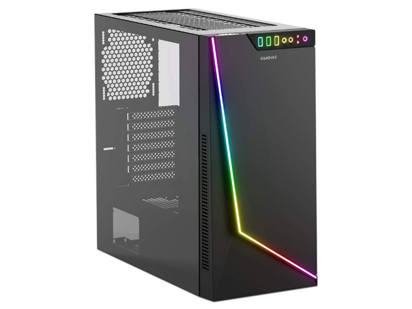 Gabinete GAMDIAS ARGUS M1 Mid-Tower, E-ATX (No incluye fuente de poder). Color Negro.