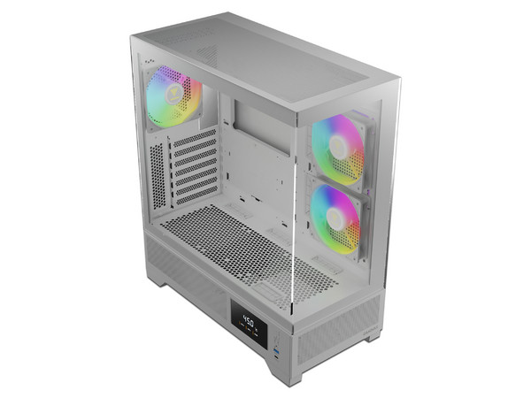 Gabinete GAMDIAS ATLAS M1, Mid Tower, ATX, No Incluye Fuente de Poder. Color Blanco.