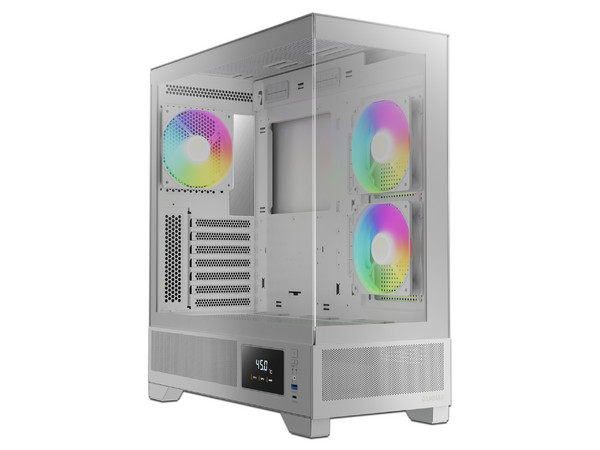 Gabinete GAMDIAS ATLAS M1, Mid Tower, ATX, No Incluye Fuente de Poder. Color Blanco.
