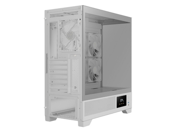 Gabinete GAMDIAS ATLAS M1, Mid Tower, ATX, No Incluye Fuente de Poder. Color Blanco.