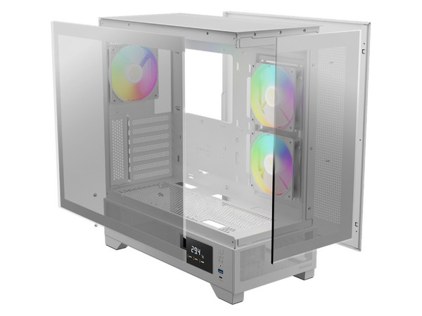 Gabinete GAMDIAS ATLAS M1, Mid Tower, ATX, No Incluye Fuente de Poder. Color Blanco.