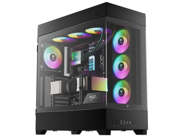 Gabinete GAMDIAS ATLAS P1, Mid Tower, ATX, No Incluye Fuente de Poder. Color Negro.