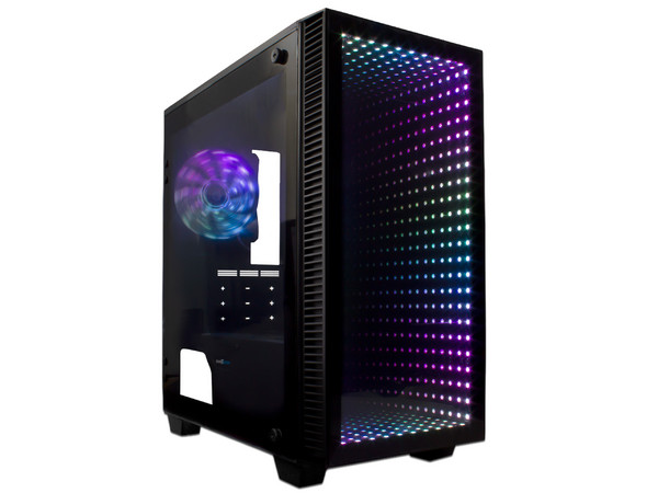 Gabinete Gamer Factor CSG560, Micro-ATX, RGB, (sin fuente de poder), Color Negro.
