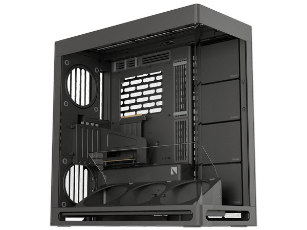Gabinete HAVN HS 420, Full Tower, E-ATX, Panel de Cristal Templado, No Incluye Fuente de Poder. Color Negro.