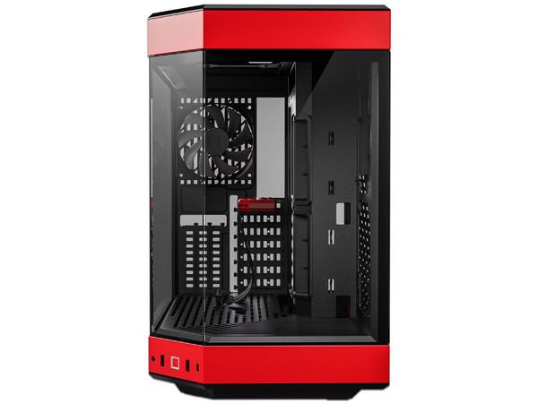 Gabinete HYTE Y60 Mid-Tower, ATX, 3 Ventiladores de 120mm, Incluye Cable PCIE 4.0, (Sin Fuente de Poder). Color Negro y Rojo.