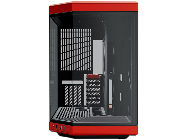 Gabinete HYTE Y70 Mid-Tower, E-ATX, Incluye Cable PCIE 4.0, (Sin Fuente de Poder). Color Negro y Rojo.