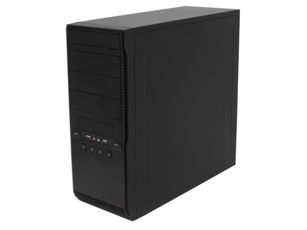 KIT KMEX de Gabinete (450W), Teclado y Mouse. Color Negro
