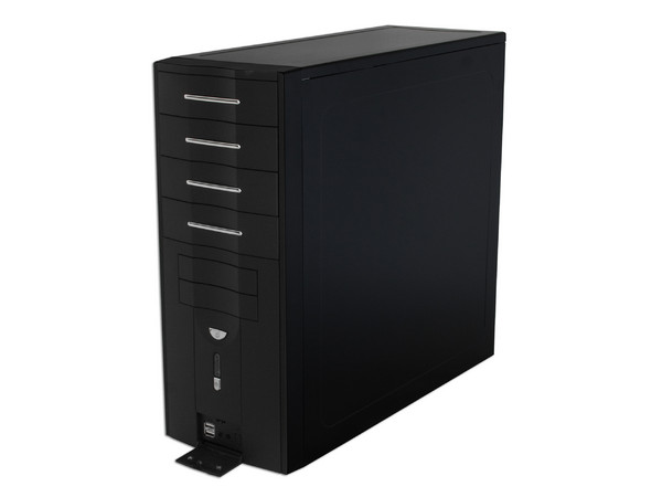 Gabinete KMEX Serie 67 con fuente de 400W, Color Negro.