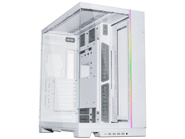 Gabinete LIAN LI 011 Dynamic EVO XL, Full Tower, E-ATX, Cristal Templado, RGB, No Incluye Fuente de Poder. Color Blanco.
