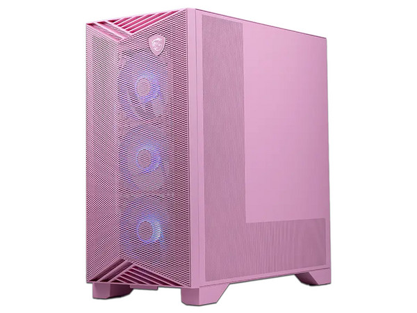 Gabinete Gamer MSI MPG GUNGNIR 210R, Mid Tower, ATX, Panel de Vidrio Templado, No incluye fuente de poder. Color Rosa.
