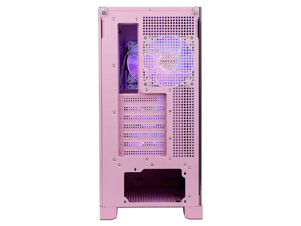 Gabinete Gamer MSI MPG GUNGNIR 210R, Mid Tower, ATX, Panel de Vidrio Templado, No incluye fuente de poder. Color Rosa.