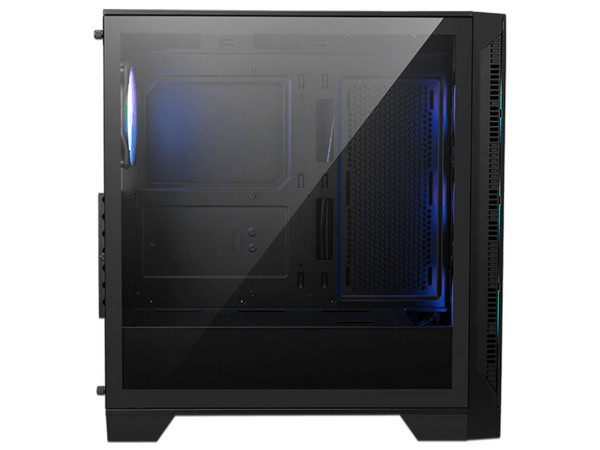 Gabinete MSI MAG FORGE 321R AIRFLOW, Midi Tower, Negro, Vidrio Templado, 4 Ventiladores ARGB, ATX, Sin Fuente. (Caja abierta)