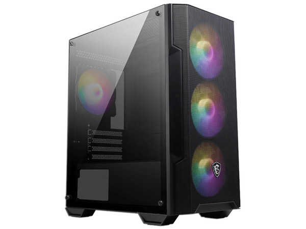 Gabinete Gamer MSI MAG FORGE M100A, Mini-Tower, Micro-ATX, Sin fuente de poder. Color Negro