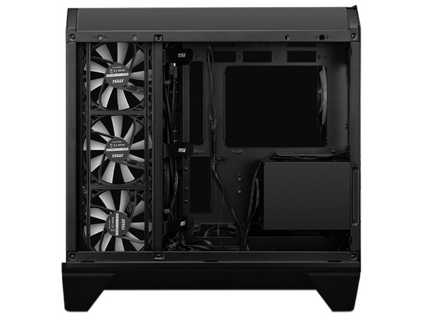 Gabinete MSI MAG PANO 120R PZ, E-ATX, Cristal Templado, Compatible con Tarjetas Madre Back Connect, Sin Fuente de Poder. Color Negro.