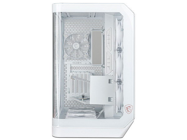 Gabinete MSI MAG PANO 120R PZ, Mid Tower, ATX, No Incluye Fuente de Poder. Color Blanco.