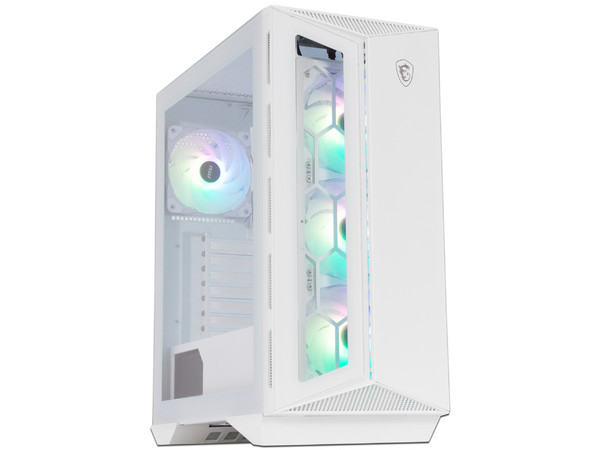 Gabinete Gamer MSI MPG GUNGNIR 110R Mid-Tower de Vidrio Templado, ATX, No incluye fuente de poder. Color Blanco