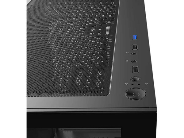 Gabinete MSI PAG PANO M110A, Mid Tower, ATX, Incluye 3 Ventiladores RGB de 120mm, Panel de Cristal Templado, (No Incluye Fuente de Poder), Color Negro.
