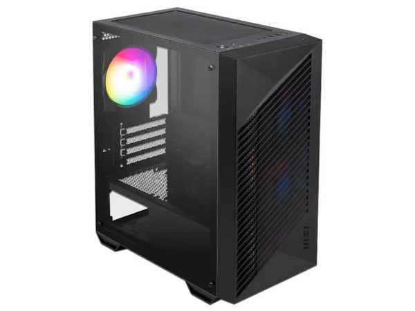 Gabinete MSI PRO FORGE M050A, Mini Tower, Micro-ATX, No Incluye Fuente de Poder. Color Negro.